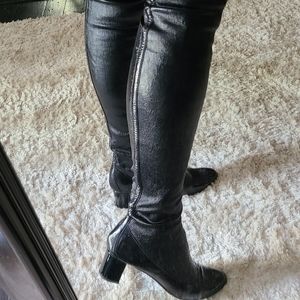 Chanel thigh high patent leather beautiful boots.